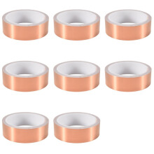 8pièces 30Mm X10M Cuivre Feuille Ruban Adhésif EMI Blindage Guitare Limace Escargot Barrière Outil