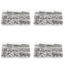 Vis de Chicago Vis de Fixation des Poteaux Jeu D'Assortiment pour le Bricolage Cuir Artisanat de Reliure(480 Pièces, M5)