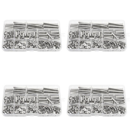 Chicago Screw Binding Screws Posts Assortment Kit for DIY Leather Bookbinding Crafts(480Pcs,M5)