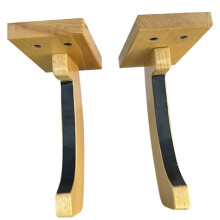 4pcs Wall-Mounted Wooden Surfboard Rack Ideal for Ski, Snowboard & Surfing Gear Storage