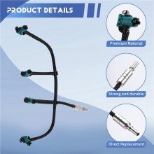 2X LR051528 LR021915 Fuel Injector Leak Off Pipe Oil Return Pipe Hose for Freelander 2 2.2 TD4 Aluminum