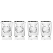 4pcs Shot Glass Set 2 Oz Double-Walled Borosilicate Glasses for Whiskey & Tequila, Perfect Lover Gift