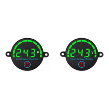2X LED Battery Level Indicator Digital Voltmeter with Screw Hole Voltage Tester Lithium Battery Capacity Board Green