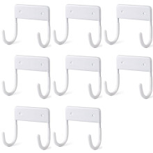 8X Ironing Board Hanger, Ironing Board Hook, Ironing Boards Wall Mounted Holder, (Matte White)