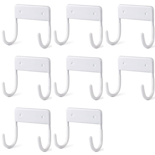 8X Ironing Board Hanger, Ironing Board Hook, Ironing Boards Wall Mounted Holder, (Matte White)