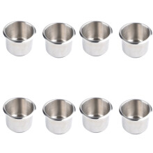 8PCS Marine Boat Yacht RV Recessed Cup Drink Can Holder Stainless Steel Drop-in Cup Holder