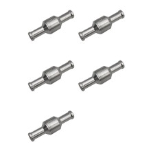 5pcs 8mm Check Valve Brake Servo Booster No Return Inline One Way Valve Non Return Valve Vacuum Hose Aluminum Valve