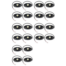 20Pcs 9LED Super Bright Rock Light Kit LED Waterproof LED Neon Underglow Light for Off Road Truck Boat White