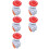 5X Red Mushroom Cap 1NO 1NC Emergency Stop Push Button  AC 660V 10A 1