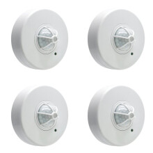 4X Bewegingssensor, 3 Detectoren 360 Graden Plafond PIR Bewegingssensor Lichtschakelaar 110-240V voor Badkamer