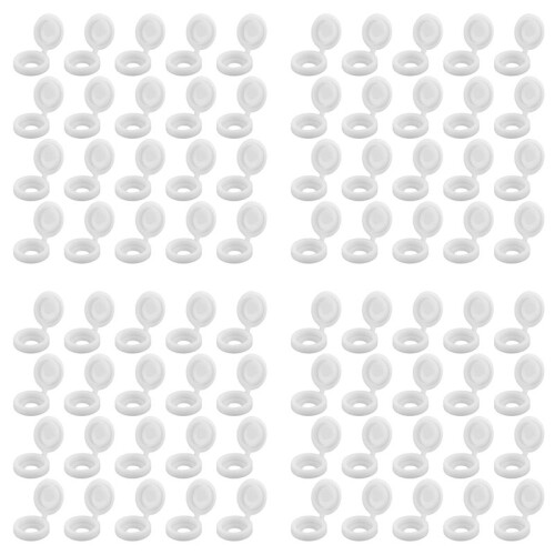 800 Pcs Screw Cap Plastic Hinged Screw  Covers Screw Cover Caps Snap- Replacement Screw Decorative Covers (White)