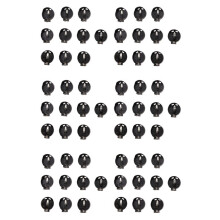 60pcs Black Round Button Battery Holder Case for CR2032 2016 2025