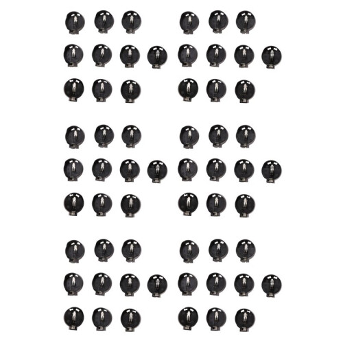 60pcs Black Round Button Battery Holder Case for CR2032 2016 2025