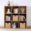 2 Pcs Storage Basket, Water Hyacinth Hand-Knitting Storage Baskets, Convenient Square Wicker Baskets  Storage Bins 3