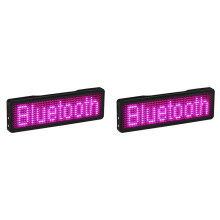 2X LED Name Badge Rechargeable Light Sign DIY Programmable Scrolling Message Board Display LED,Type 3