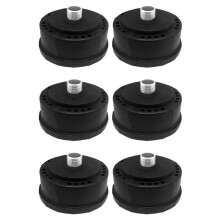 6 Pièces 25mm/1 Pouce Filtre Silencieux Réducteur de Bruit de Compresseur D'Air, Filtre de Silencieux Rond à Coque en Plastique