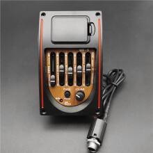 2X Plastic 5-Band Tone Controls EQ Equalizer Tuner Piezo Pickup Acoustic Guitar Pre-Wired Preamp Guitar Parts