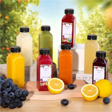 36 Bouteilles de Jus en Plastique de 12 Oz avec Bouchons Inviolables, Récipients de Jus Transparents Réutilisables avec Étiquettes, Entonnoir et
