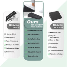 12pc Leg Stretcher Foot Squat Wedge Foam Slant Board for Squats Calf Raise Block Yoga Wedge Equipment