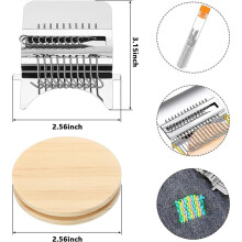 2X Speedweve Small Darning Looms, Wooden Looms Speedweve Type Weave Tool Knit Patch Kit for DIY Crafts Mending