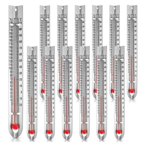 24-Pack V Shaped Dual Scale Science Thermometers, Mercury-Free for Schools, Labs, and Home Experiments 1