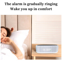 2X 4-in-Alarm Clock with Wireless Charging, 15W Fast Charger Station, Temperature Display, Night Light