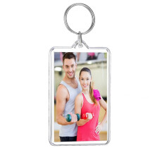 32X Picture Keychains Photo Frame Key Chain Pendant Photo Souvenir Decorative Buckle DIY Gift Key Chain