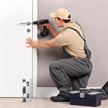 2X Lock and Door Reinforcer Plate, Reinforce and Repair Doors, Deadbolt Cover Plate 2-3/8 in Backset,1-3/4 in Thickness