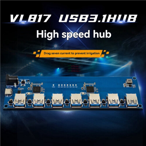 2X VL817 USB3.1 HUB Module High-Speed 1-to-7 Port USB HUB TYPE-C with Current Backflow Prevention Function