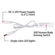 4X 5-24V 5.8G Microwave Sensor Controller Human Body Induction for PWM LED Monochrome Bar Light