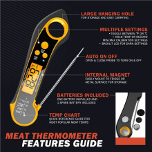 2X Digital Meat Thermometer,Instant Read Food Thermometer for BBQ Grill, Liquids, Beef, Turkey, and Cooking