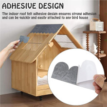 128Pack Roofing for Bird House, Roof Shingles,Roofing Self-Adhesive for Bird Houses,Nesting Box Roof Gray