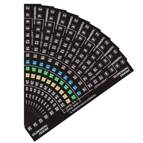 20 Pcs Self Adhesive Homebrew Thermometer Home Brewing Beer Wine Temperature Sensor Reader Thermometer Sticker 2