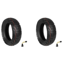 2pcs 80/65-6 Road Vacuum Tire for M4 Electric Scooter - 10 Inch Inflatable Tire with Valve