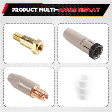 27Pcs 24KD Coating Protection Nozzle 0.8mm MIG Torch Gas Nozzle Tip Holder of 24KD MIGMAG Welding Torch
