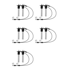 10 Pack 304 Stainless Steel Quick Release Pin Locking Pin with Push Button Round Handle Lanyard Usable Length 30mm