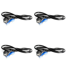 4X Powercon Plug 1.5M Black Stage Light Power Cable, 3-Core DMX512 LED Event Lighting Cord Aviation Power Cord EU PLUG