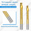14PCS Titanium Coated HSS Twist Drill Bits, 3-10mm Serrated Side Cutting Drill Bit,Hex Shank Serrated Cutting Drill Bits 5