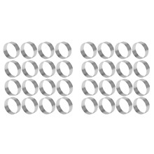 Lot de 32 Moules à Circulaires de 6 cm en Acier Inoxydable Perforé pour Dessert, Aux Fruits, Gâteau, Mousse, Moule de Cuisine, Anneau de