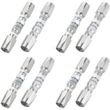 8-Delige Reparatieset voor Hydraulische Slangen, Herbruikbaar, 2-Draads Herbruikbare Hydraulische Reparatiefitting 1/2 Inch
