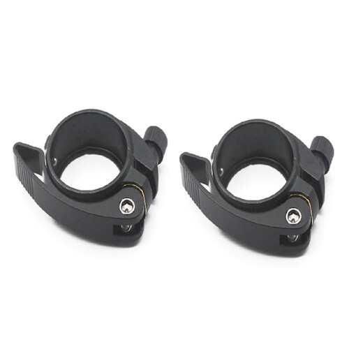 4Pcs Folding Bicycle  Pipe Clamp with Quick Release Lever  Behalf is Suitable Sp8 Pipe Clamp with 38mm, Black 1