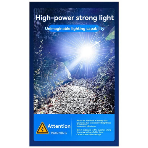 2X Super Bright  Flashlight Strong Light Led Headlight USB Rechargeable for Outdoor Fishing Light Flashlight 2