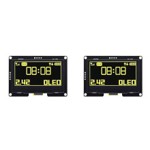 2pcs 2.42 Inch OLED Display Module 128x64 LCD HD Screen Module SSD1309 4 Pin IIC Serial for R3 Yellow