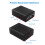4X Aluminum Alloy Case for Raspberry Pi 4 Metal Shell Passive Cooling Enlosure Case for Raspberry Pi 4 Model B Black 8