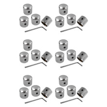24 Pièces Métal Volume Ton Dôme Tonalité Guitare Boutons de Contrôle de Vitesse avec Vis pour Strat Telecaster LP Guitare Électrique ou