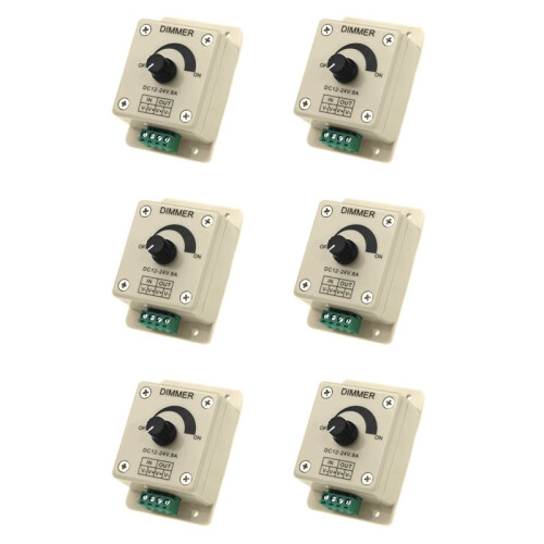 6X  12V-24V LED Dimmer Controller Adjust Single Color for 5050 3528 LED Strip