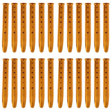 24Pcs Snow and Sand Tent Stakes Pegs Aluminum Alloy U-Shaped Pegs Tent Nails for Camping Hiking Backpacking