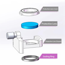 3X HW970 HW980 Laser Welding Gun Sealing 20.55x16x2.4 Focusing Lens Protective Lens Seal Pressing