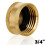 3/4inch Brass Garden Hose Cap with Washers, 8 Pack 4
