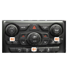 2X Car Dashboard AC Control Adjust Radio Volume Rotary Knob for Grand Cherokee WK2 2014-2021 Audio Knob